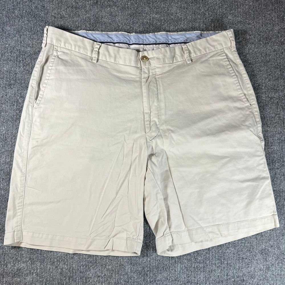 Peter Millar Mens 36 Khaki Shorts Casual Flat‎ Front Chino